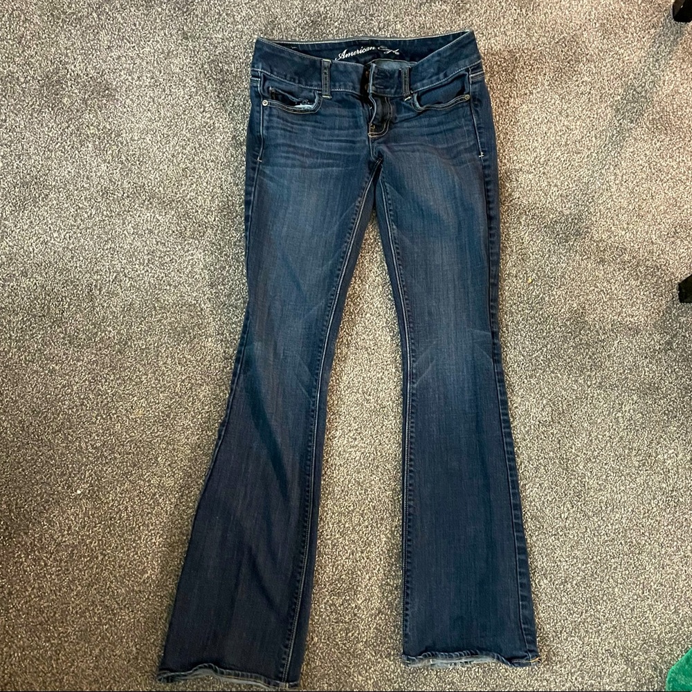 American Eagle flare Jean dark wash 4 long